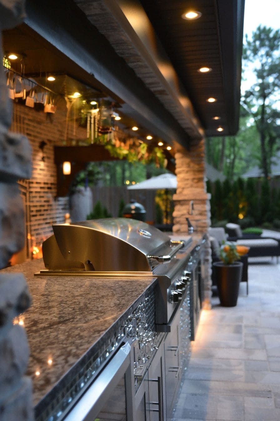 Outdoor Kitchen Featues Curved Glass Tile Backsplash 1710508620 4