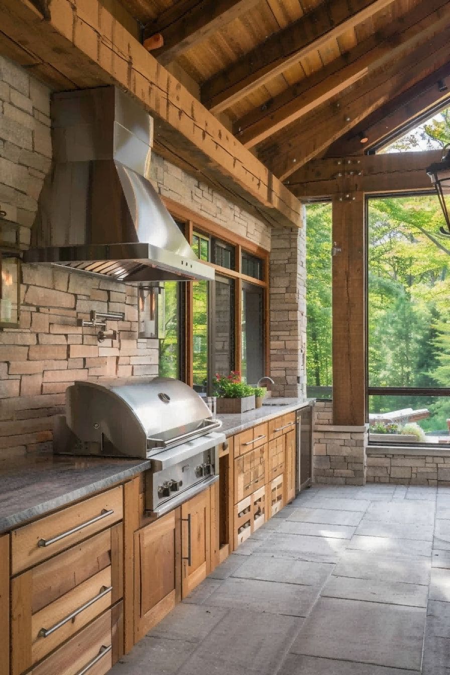Outdoor Kitchen With Two Cooktops 1710503303 2