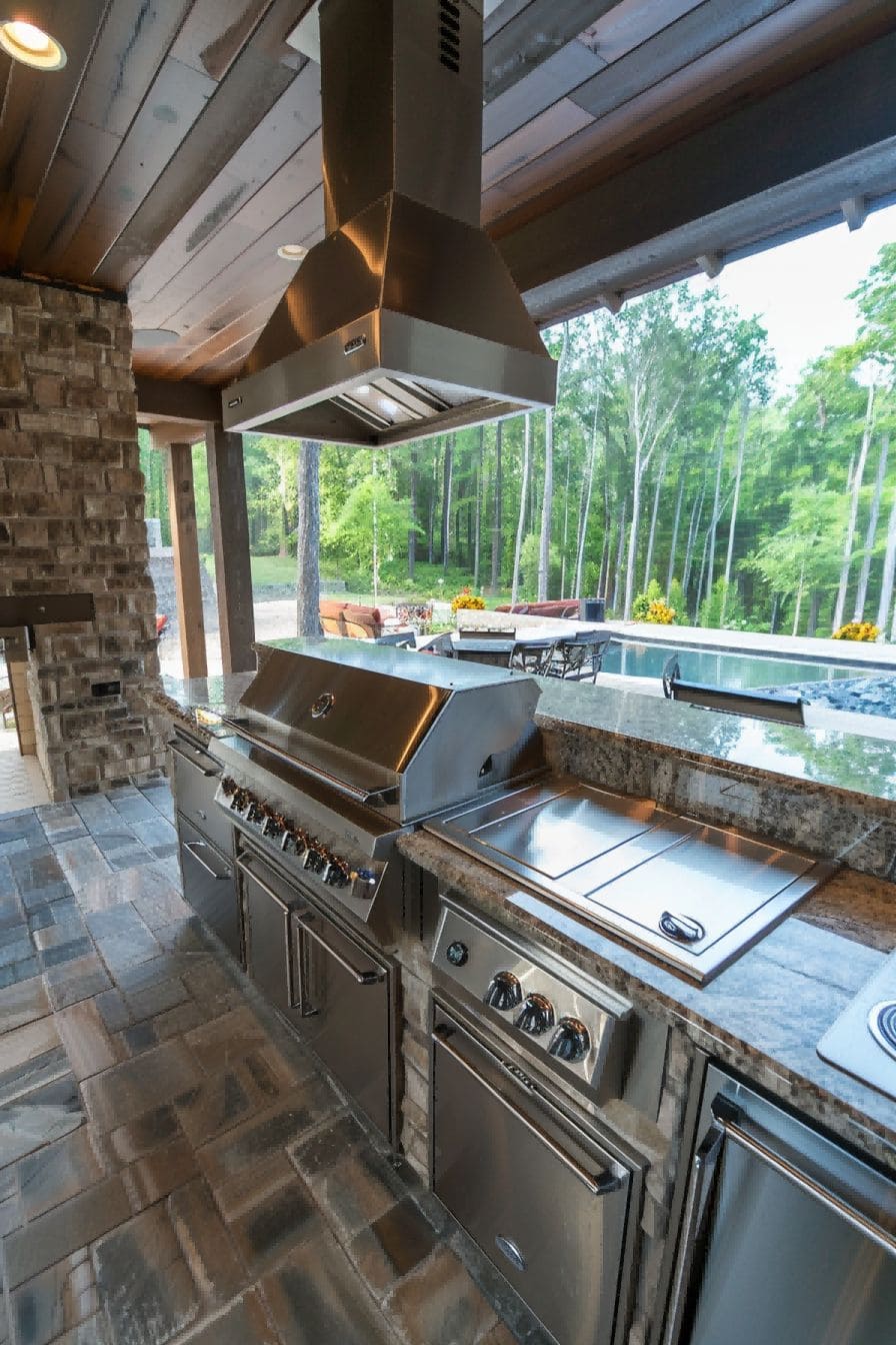 Outdoor Kitchen With Two Cooktops 1710503303 3