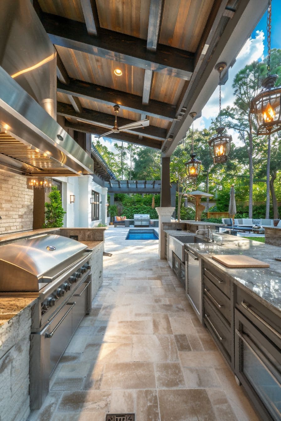 Outdoor Kitchen With Two Cooktops 1710503303 4