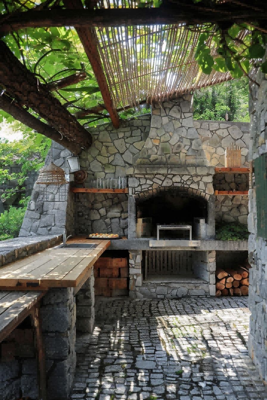 Outdoor Kitchen With Wood Fired Oven 1710506196 2