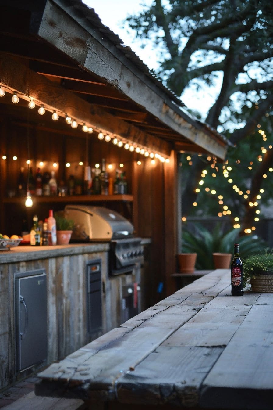 Outdoor Kitchen with String Light 1710508400 3