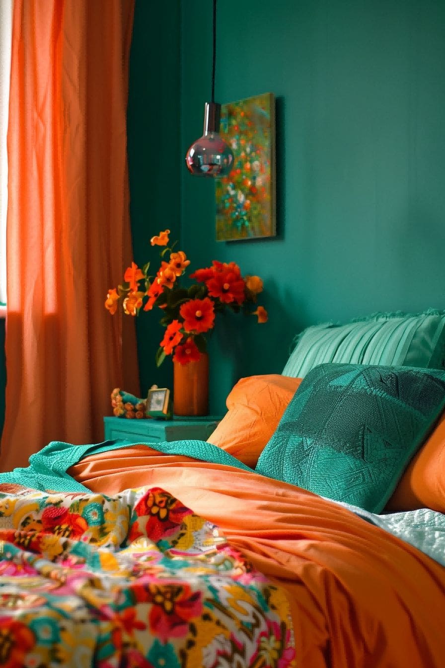 Peach Teal and Green for Bedroom Color Schemes 1711183911 1