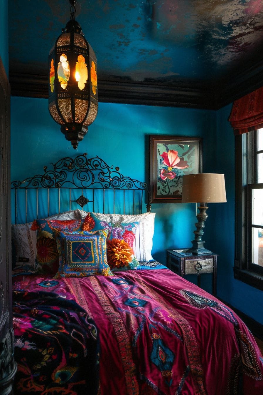 Peacock Blue Black and Burgundy for Bedroom Color Sch 1711186826 2
