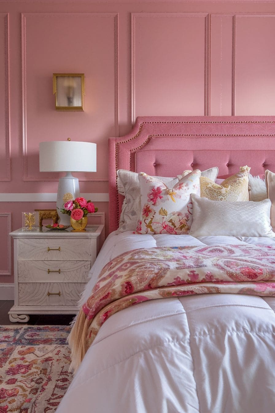 Pink and Gold for Bedroom Color Schemes 1711200561 2