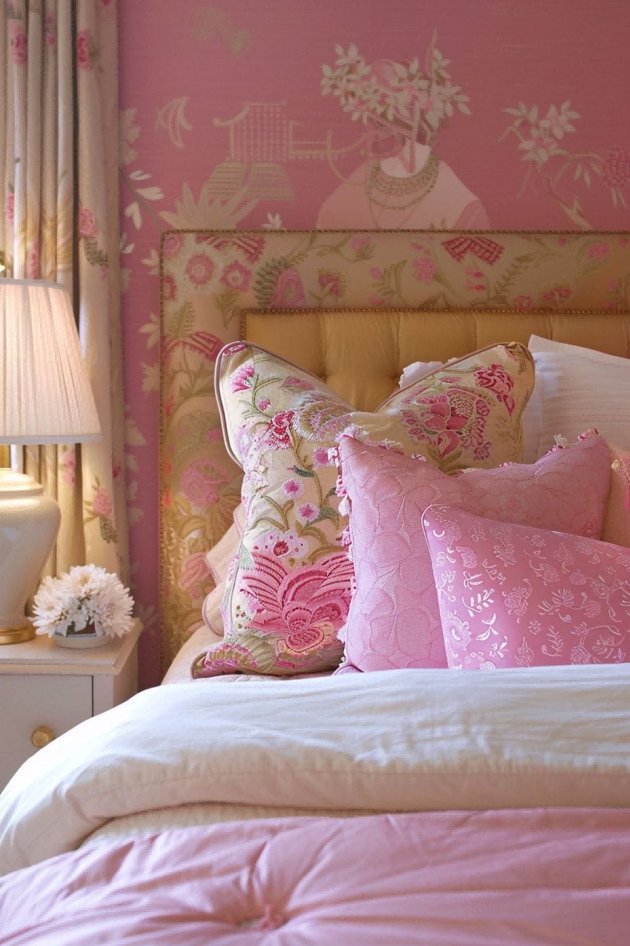 Pink and Gold for Bedroom Color Schemes 1711200561 3