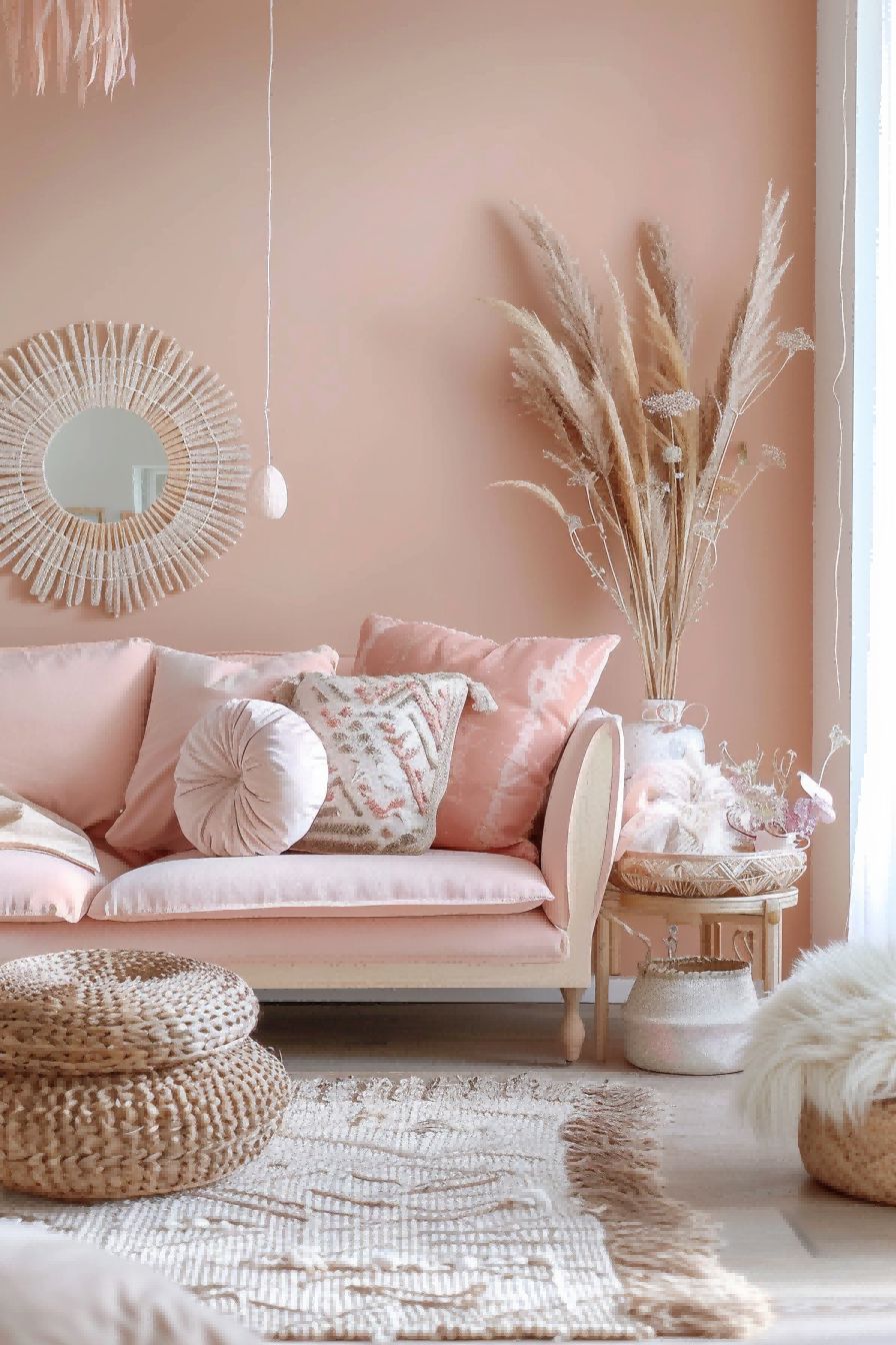 Pinks your color For Boho Living Room Ideas 1711338979 1