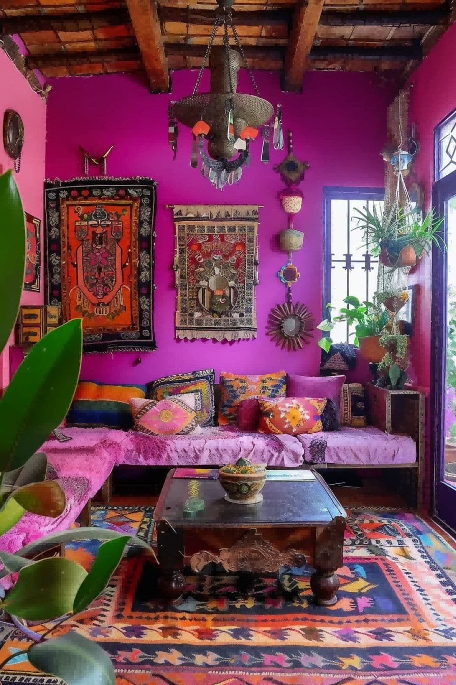 Pinks your color For Boho Living Room Ideas 1711338979 2
