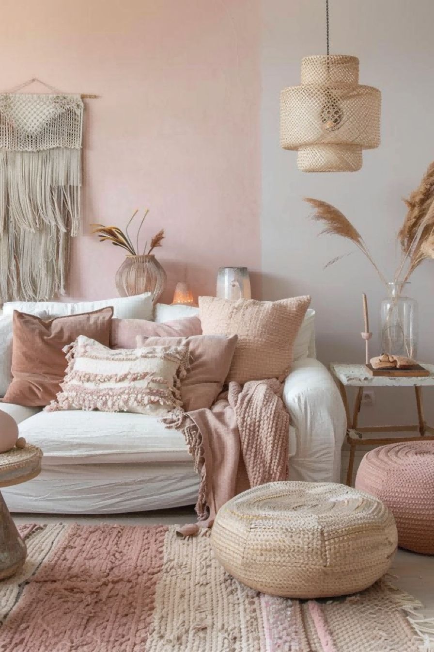 Pinks your color For Boho Living Room Ideas 1711338979 3