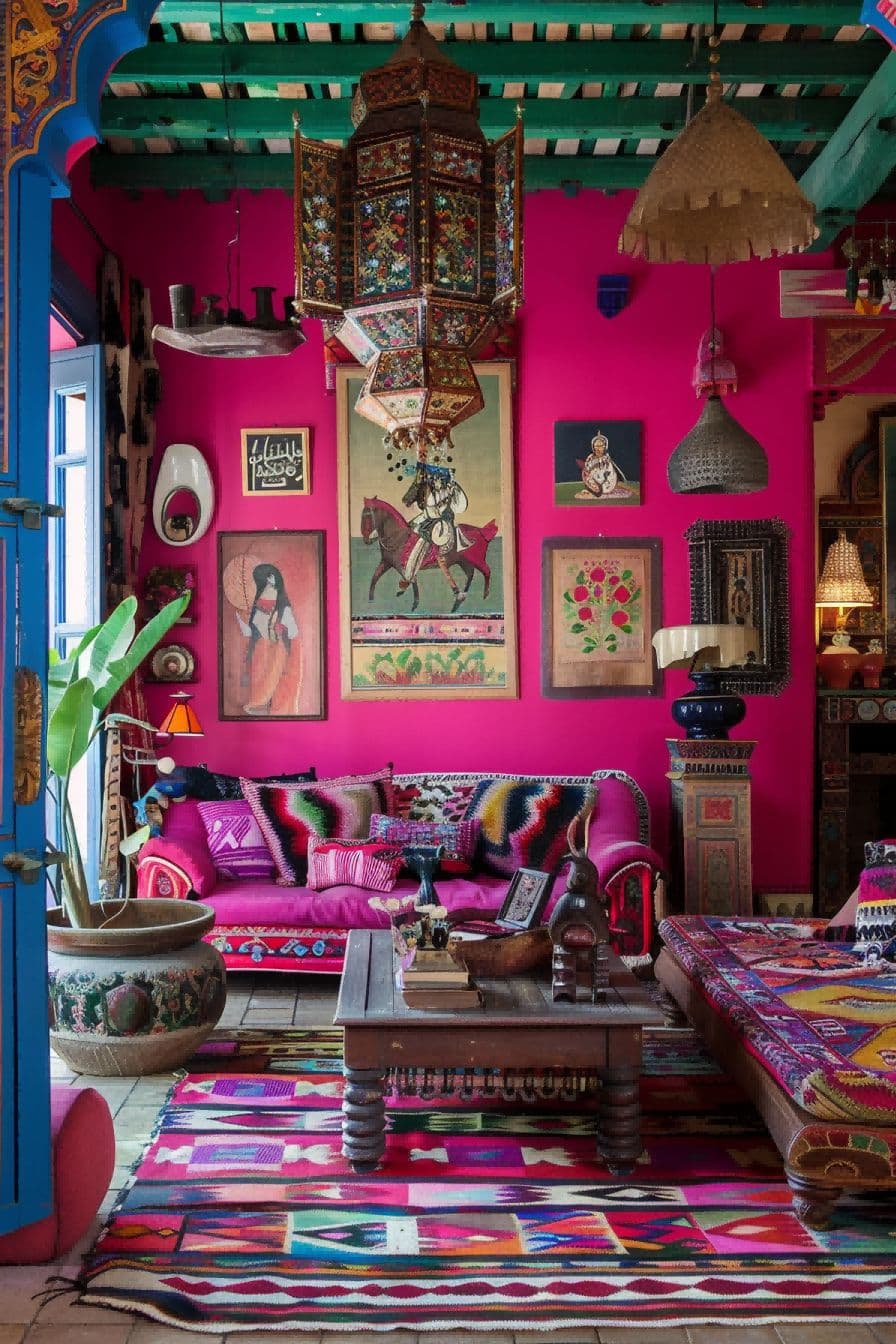 Pinks your color For Boho Living Room Ideas 1711338979 4