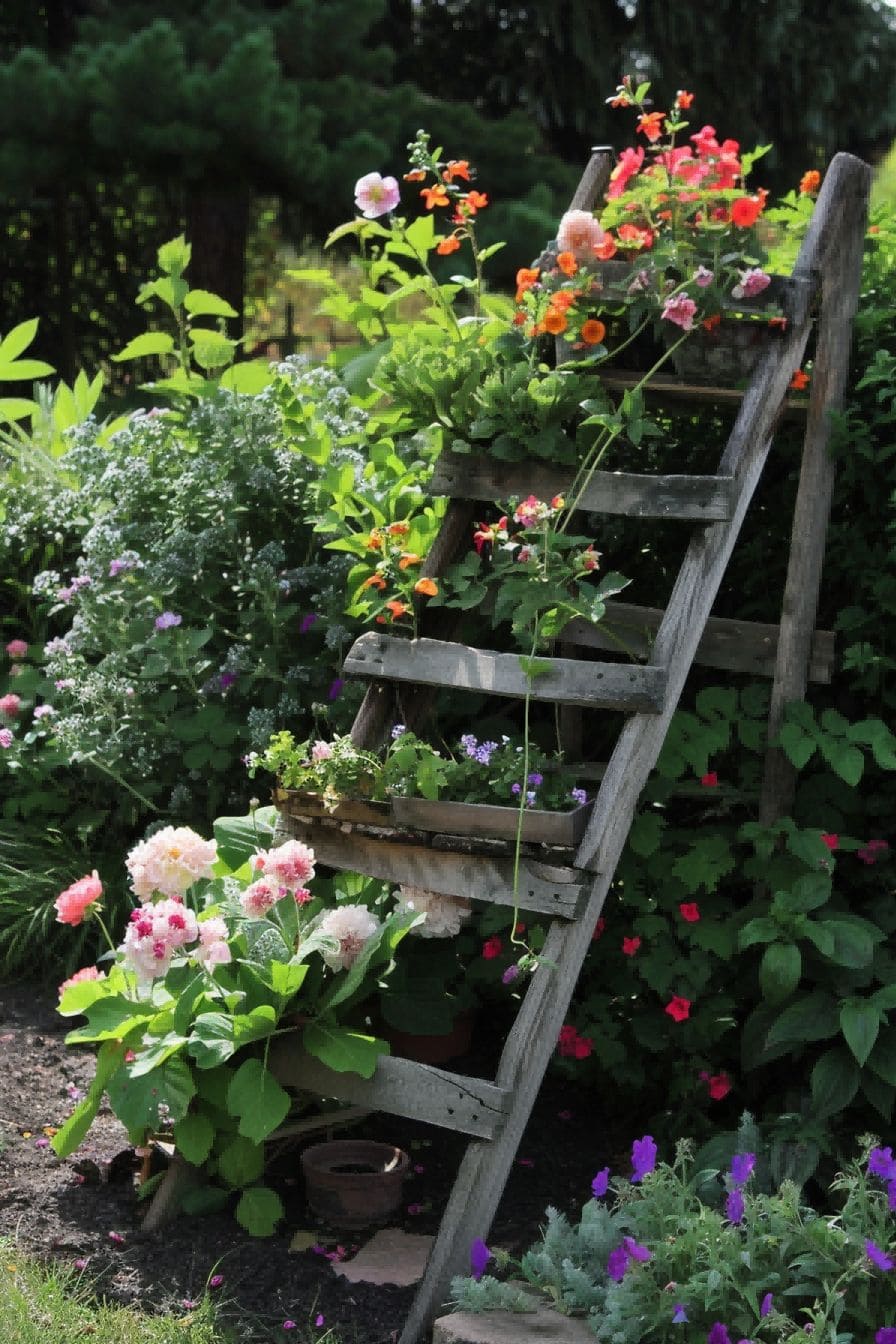 Prop Up a Ladder Garden For Garden Layout Ideas 1711339184 3