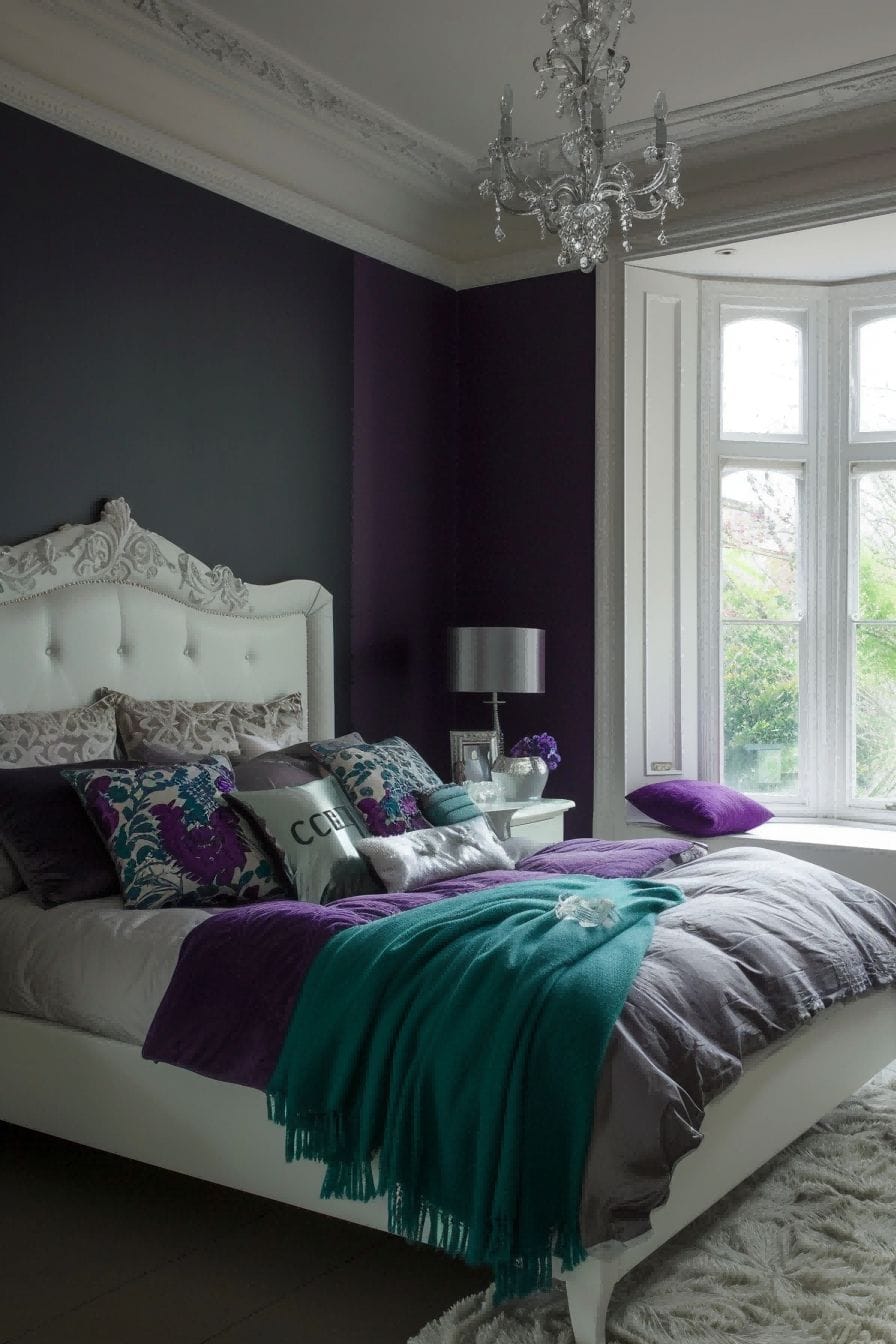 Purple Teal and Gray for Bedroom Color Schemes 1711200473 3
