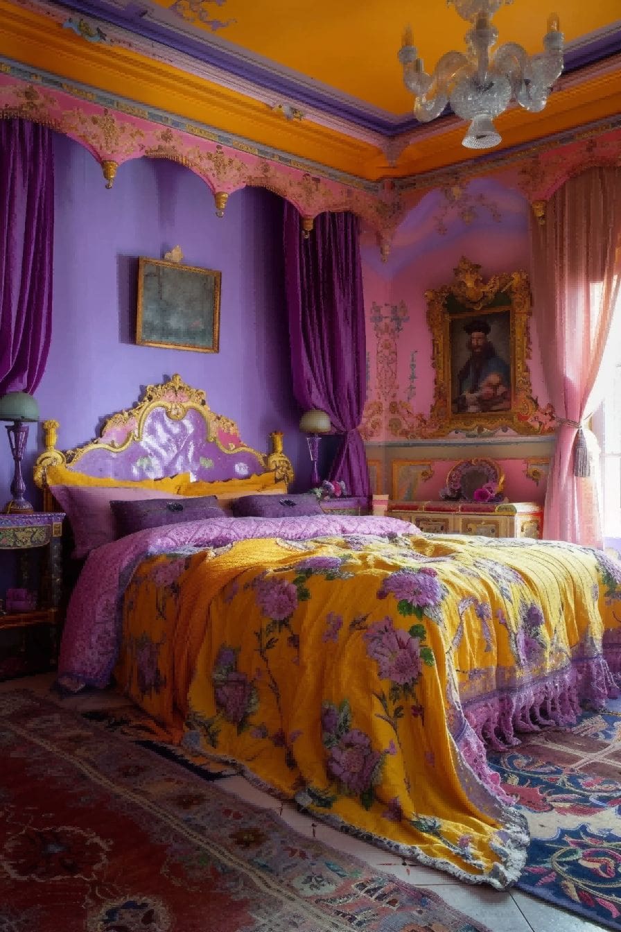 Purple Yellow and Peach for Bedroom Color Schemes 1711186322 2