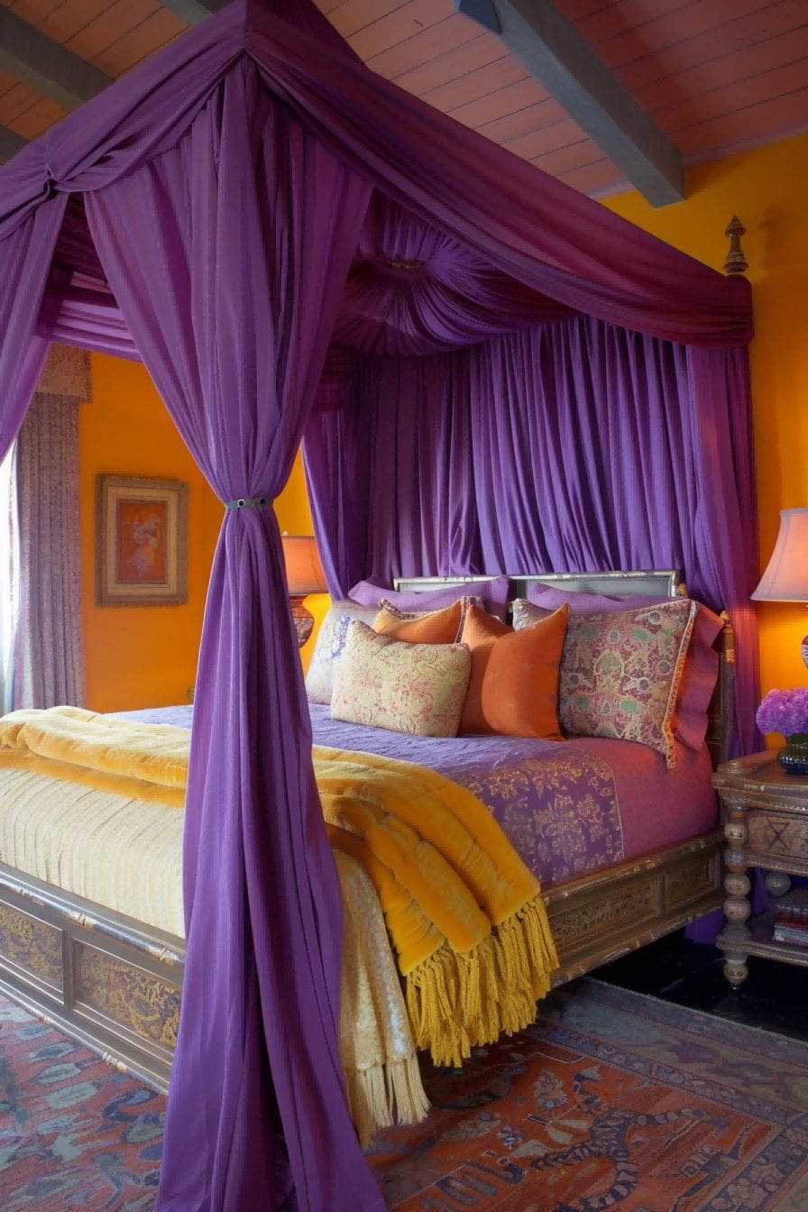 Purple Yellow and Peach for Bedroom Color Schemes 1711186322 3