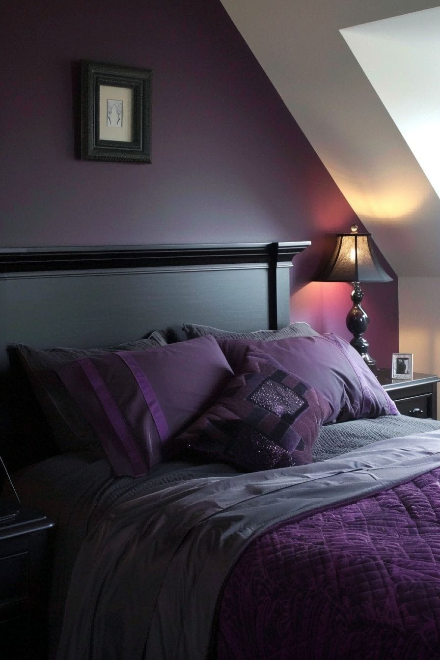 Purple and Charcoal for Bedroom Color Schemes 1711201771 2