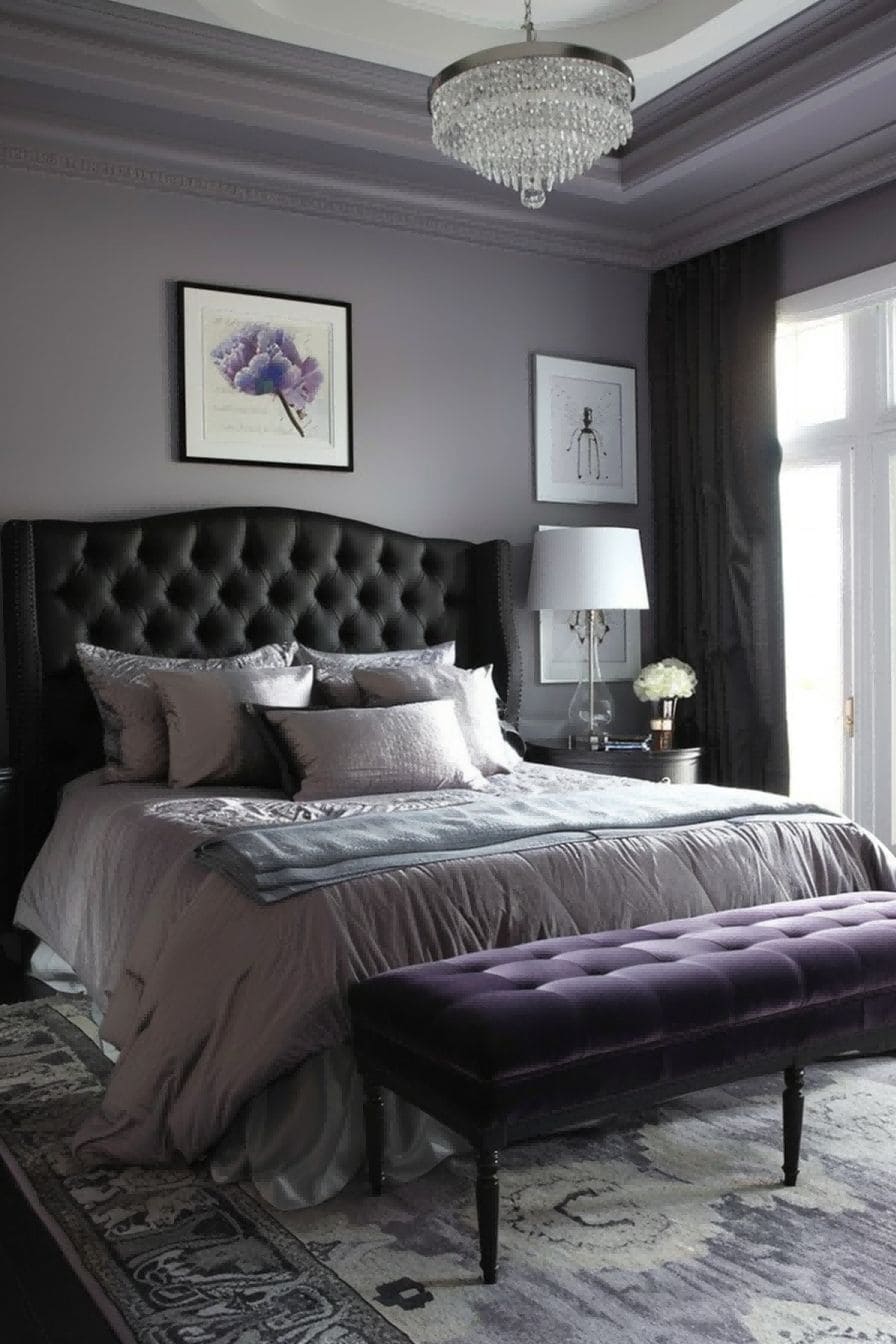 Purple and Charcoal for Bedroom Color Schemes 1711201771 3