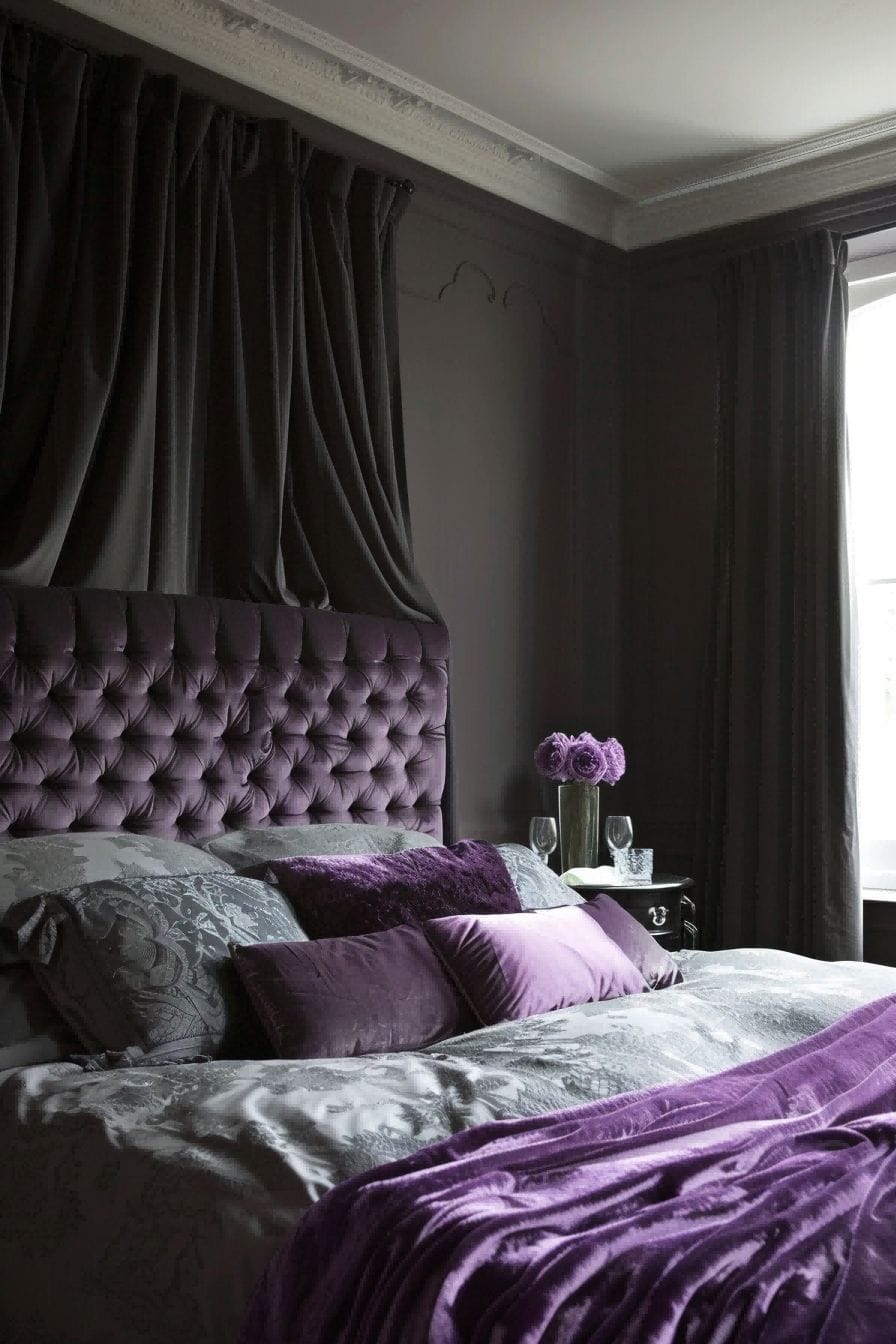 Purple and Charcoal for Bedroom Color Schemes 1711201771 4