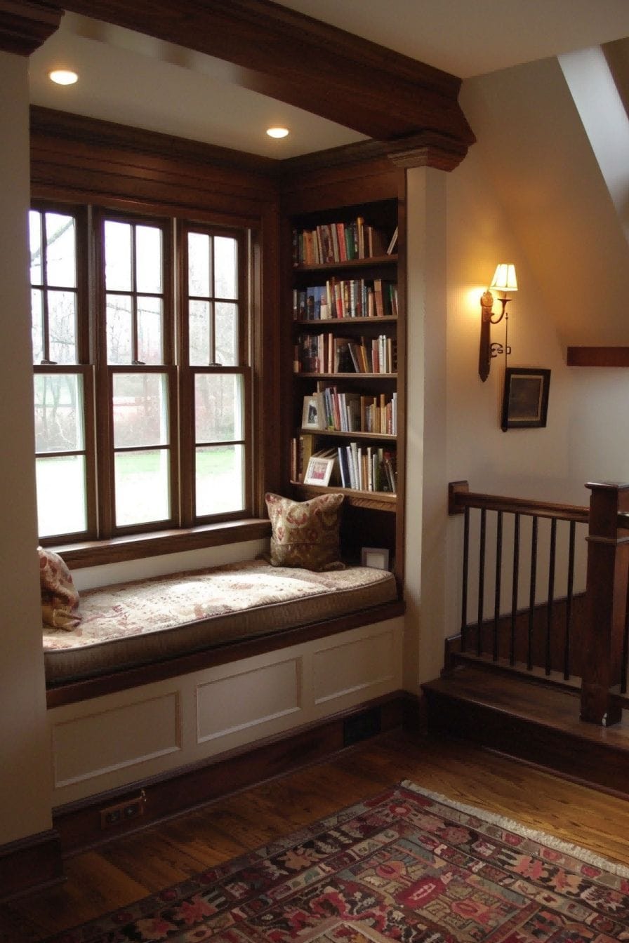 Reading Nook on a Landing for Reading Nook Ideas 1711189300 2