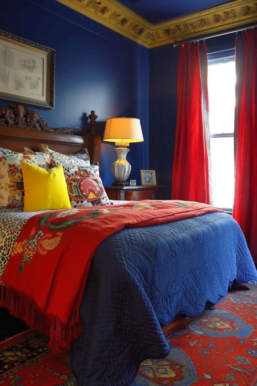 Red Blue and Yellow for Bedroom Color Schemes 1711200657 1