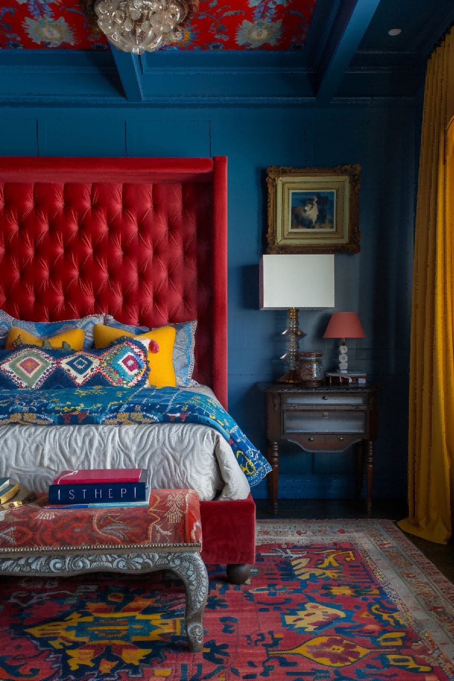 Red Blue and Yellow for Bedroom Color Schemes 1711200657 2