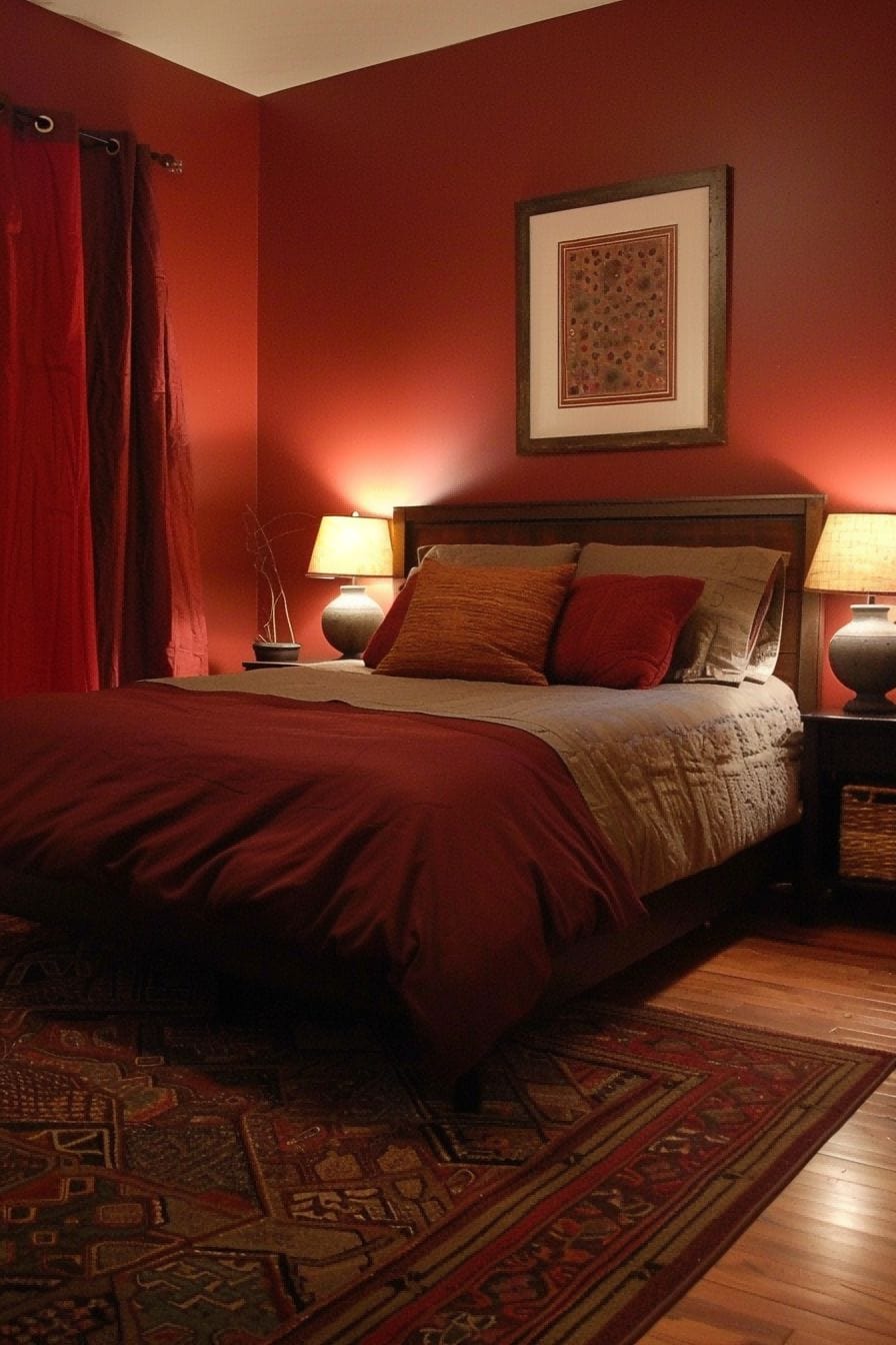 Red and Brown for Bedroom Color Schemes 1711200403 4