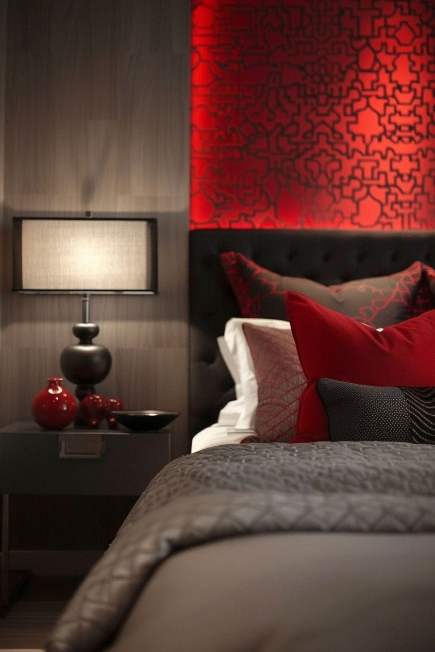 Red and Gray for Bedroom Color Schemes 1711201439 1