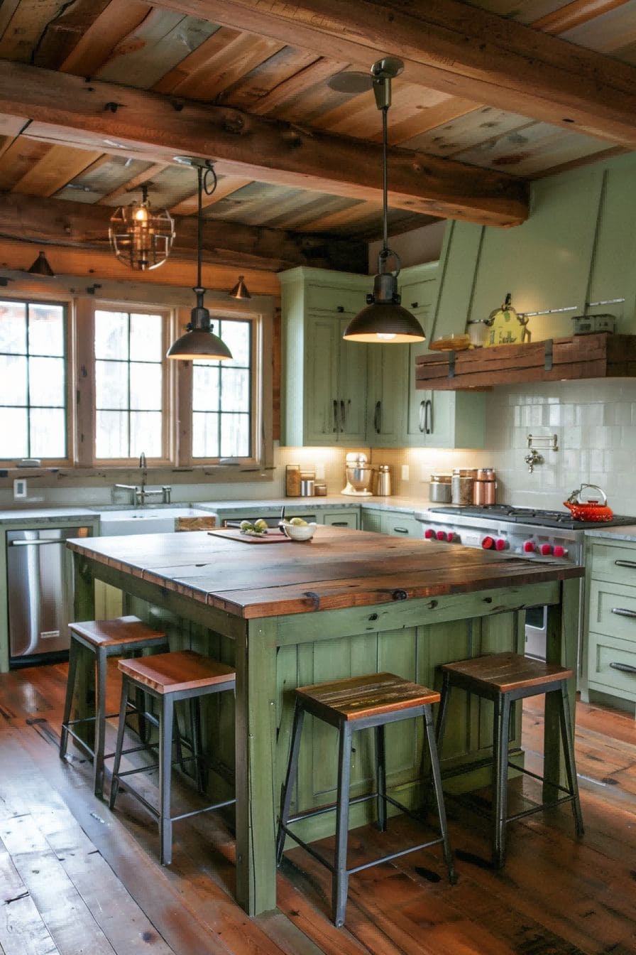 Rustic Green Kitchen for Olive Green Kitchen 1710818711 1