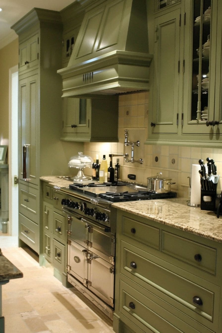 Sage Green Kitchen Cabinets for Olive Green Kitchen 1710822714 1