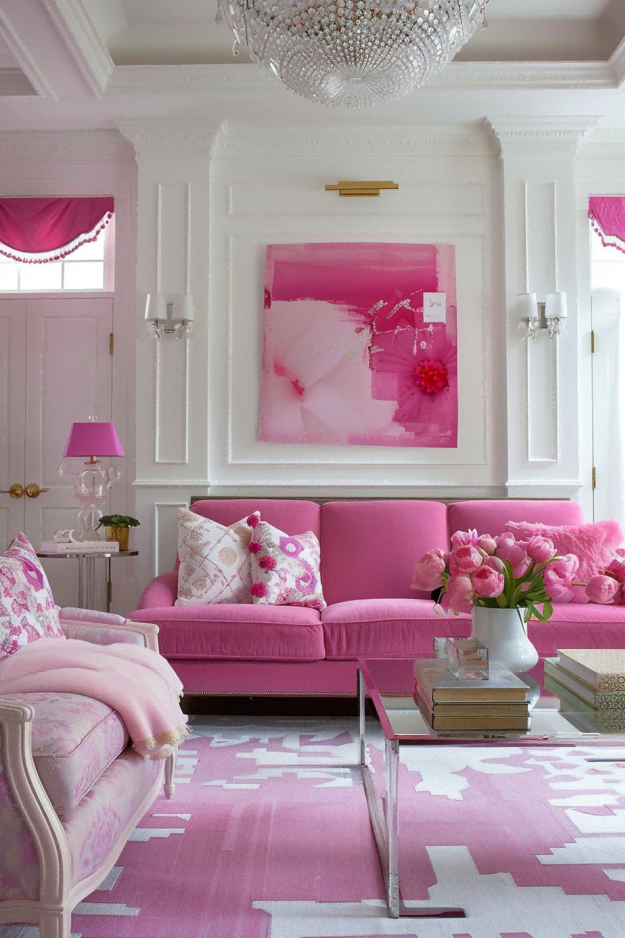Set the tone with pink furniture for Girly Apartment 1710987193 2