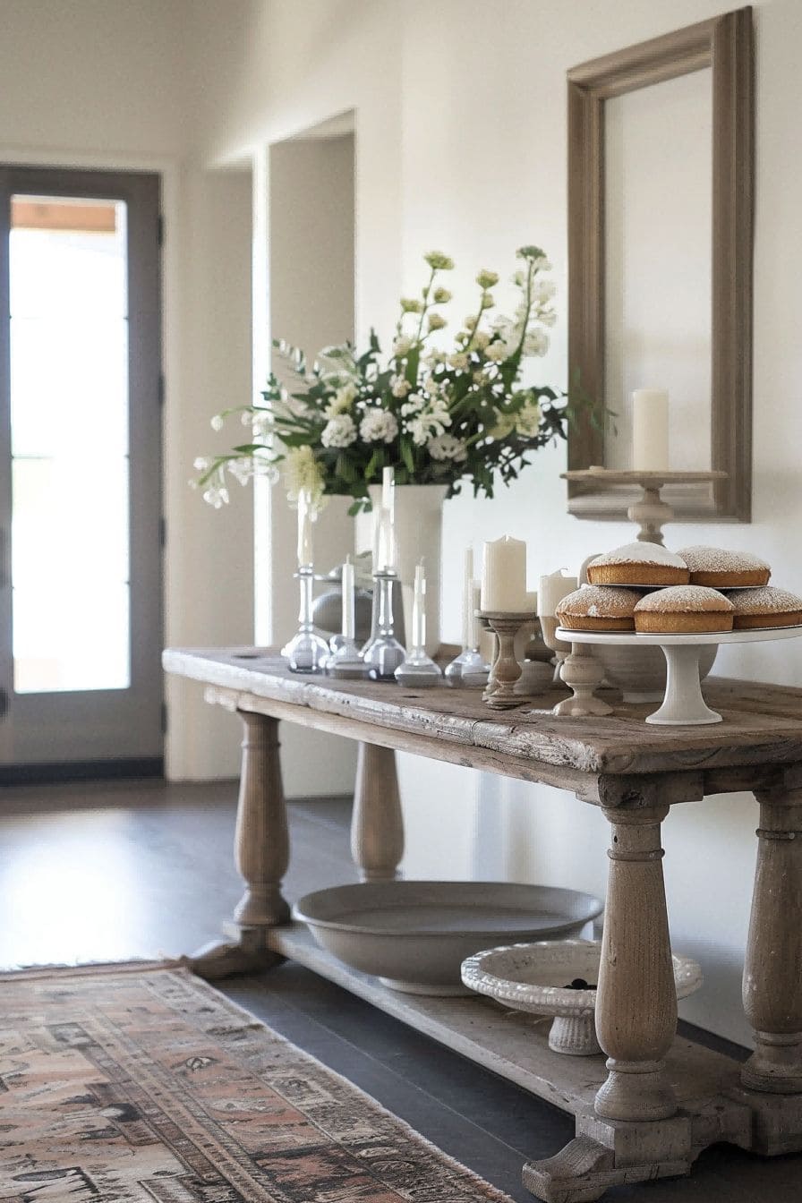 Take a Cake Stand From the Kitchen For Entryway Table 1711646895 2