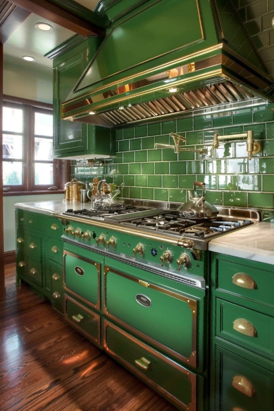 Try a Green Stove for Olive Green Kitchen 1710824947 3