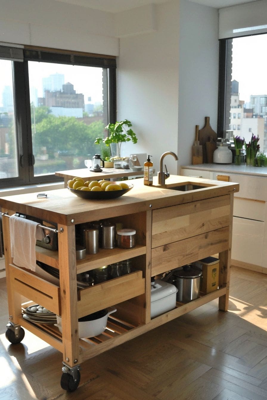 Try a Mobile Kitchen Island For Apartment Decorating 1711356826 1