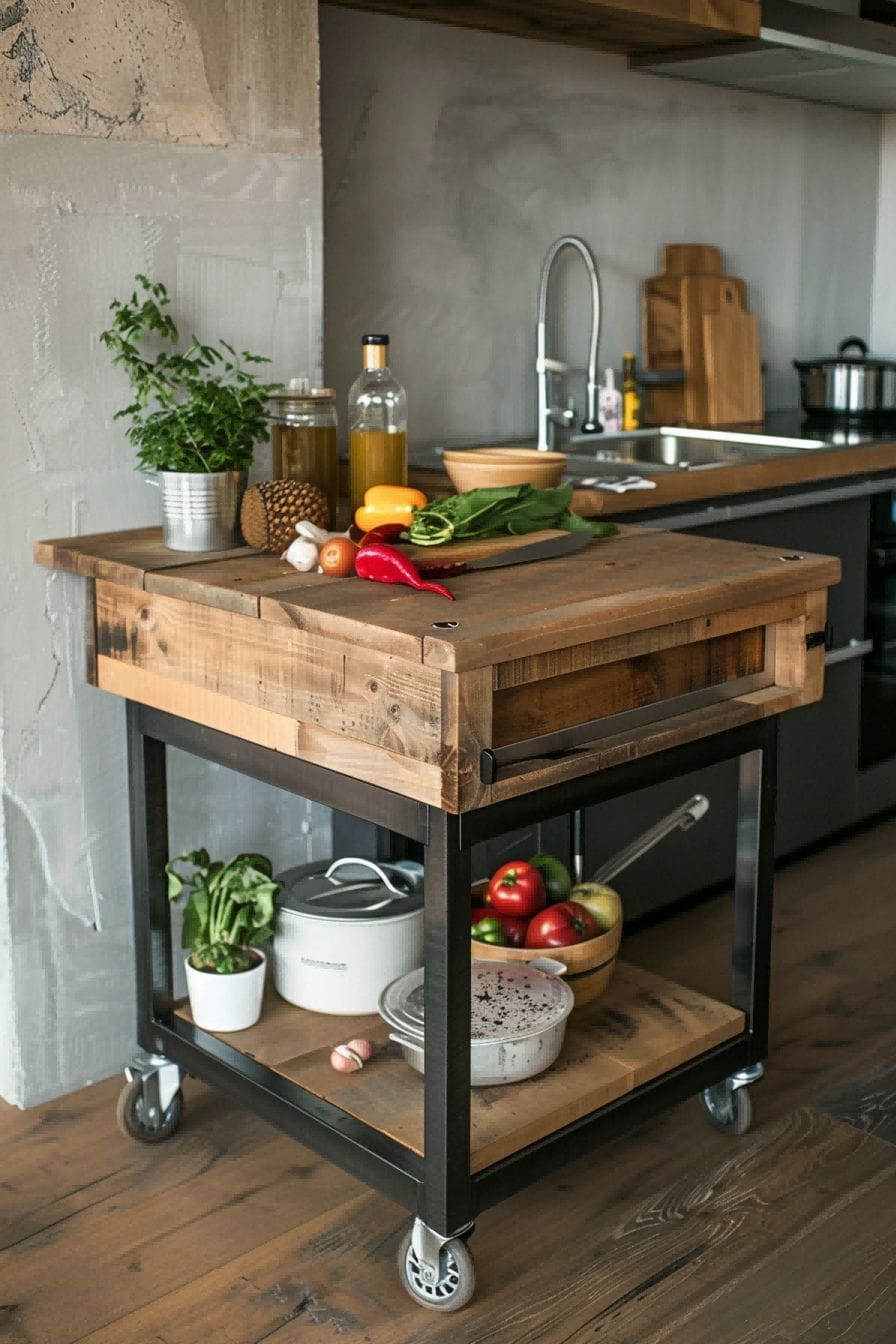 Try a Mobile Kitchen Island For Apartment Decorating 1711356826 3