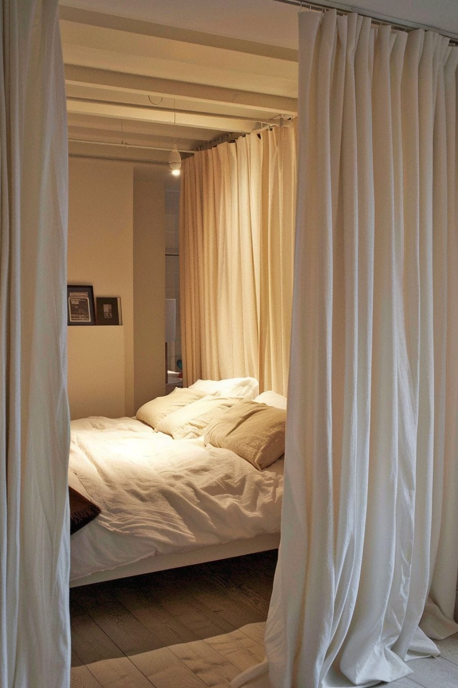 Use a curtain to separate your space For Small Bedroo 1709809529 2