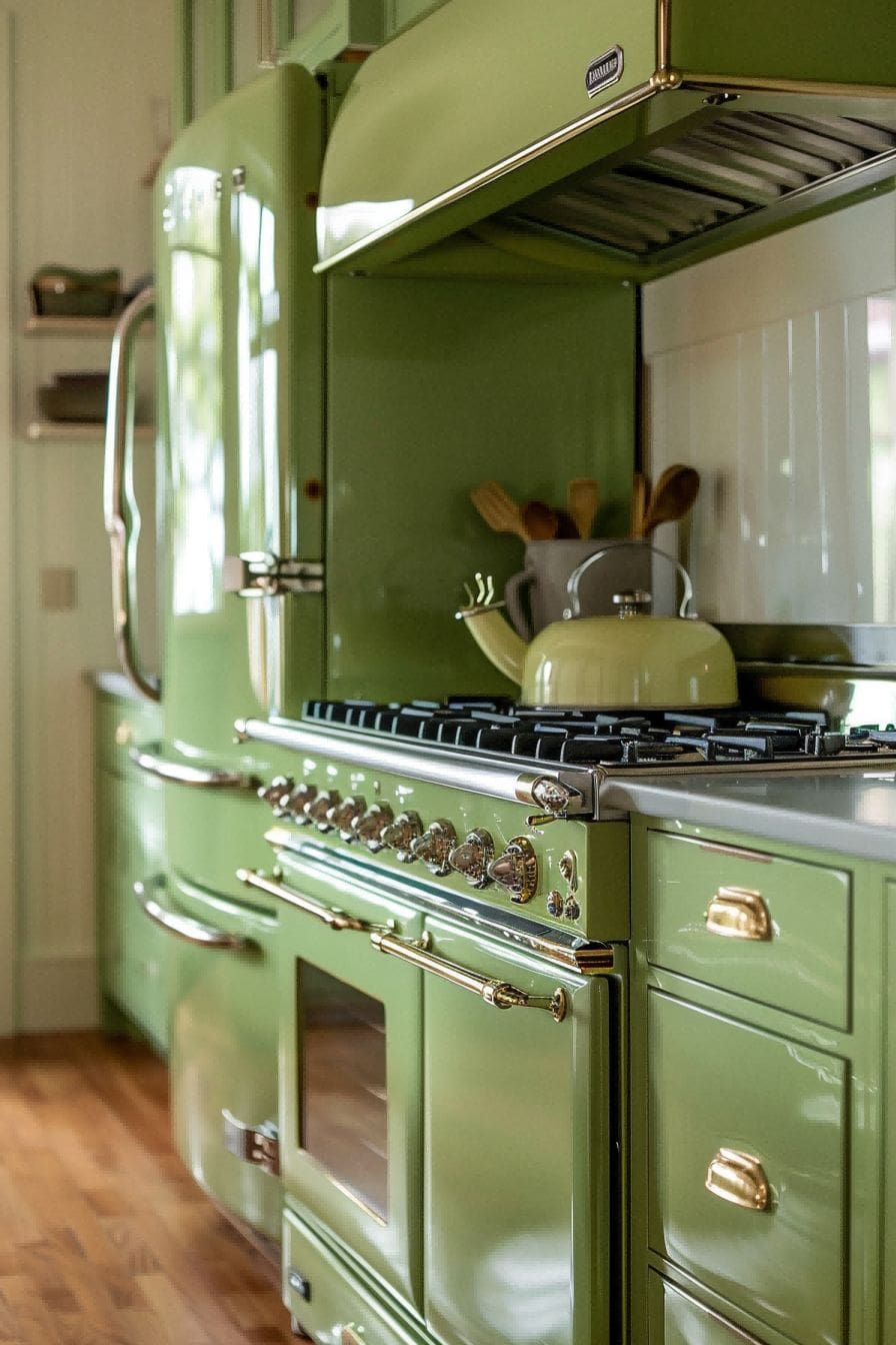 Vintage Green Appliances for Olive Green Kitchen 1710819980 2