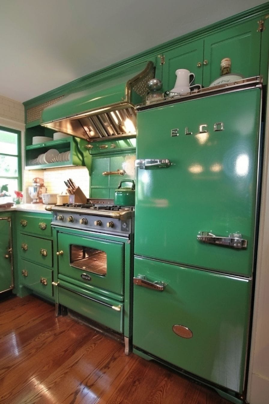 Vintage Green Appliances for Olive Green Kitchen 1710819980 3