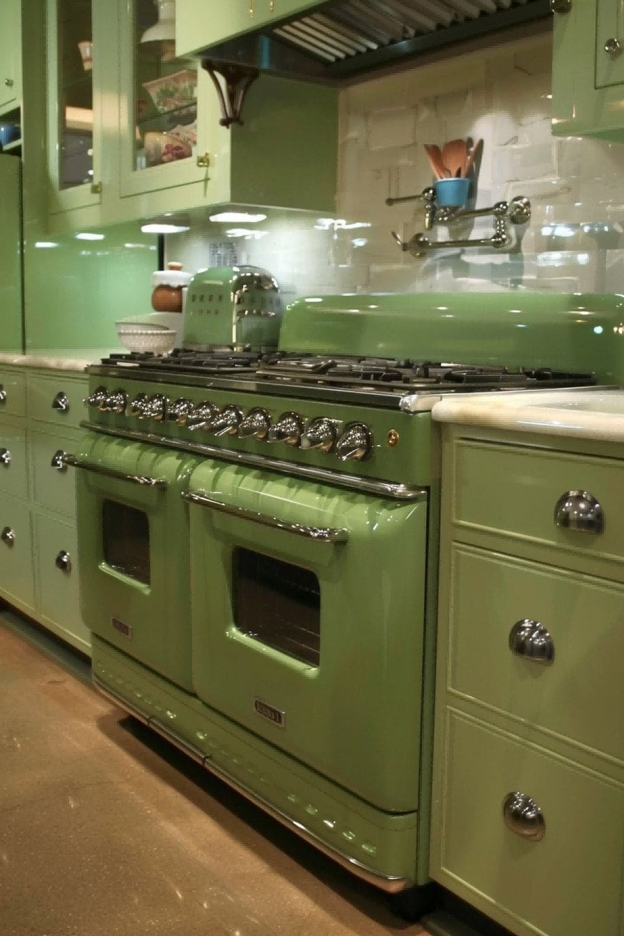 Vintage Green Appliances for Olive Green Kitchen 1710819980 4
