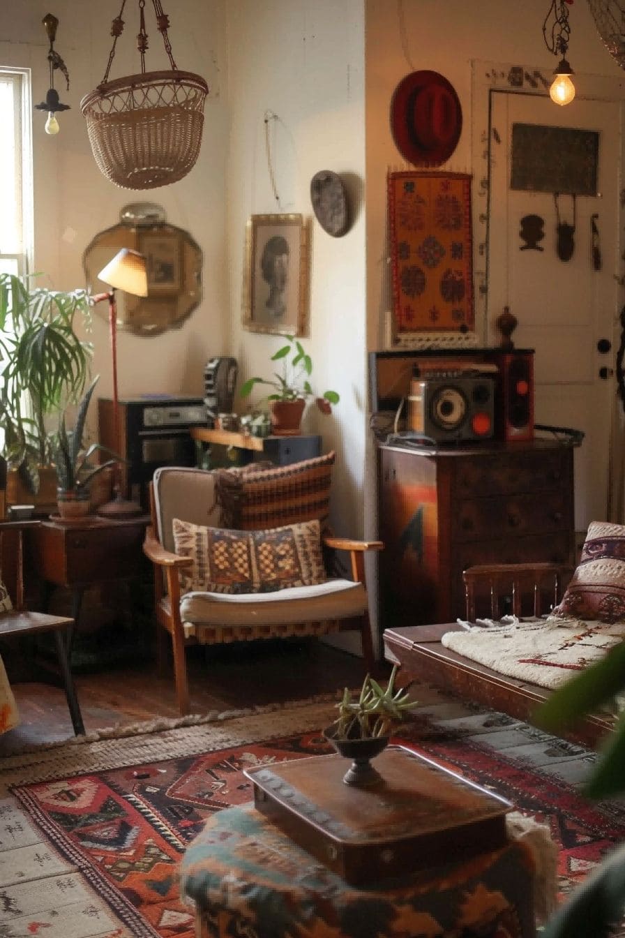 Vintage Pieces For Boho Living Room Ideas 1711331575 4