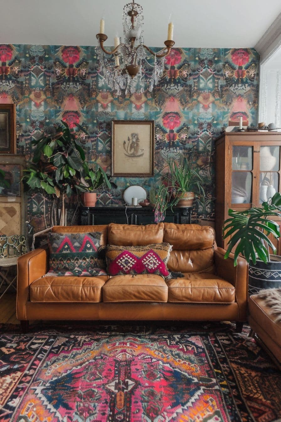 Wallpaper is Back in Style For Boho Living Room Ideas 1711337016 2