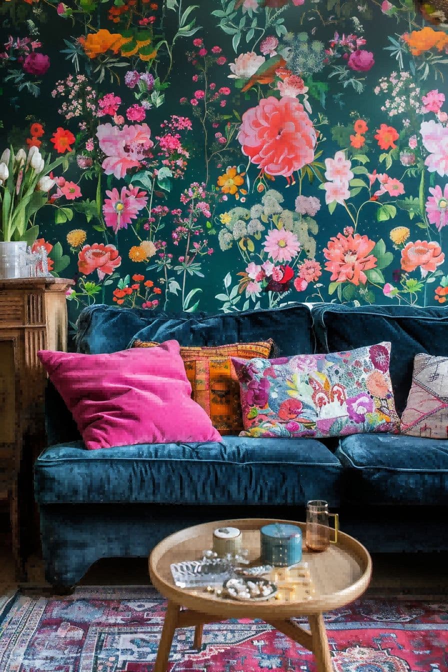 Wallpaper is Back in Style For Boho Living Room Ideas 1711337016 4