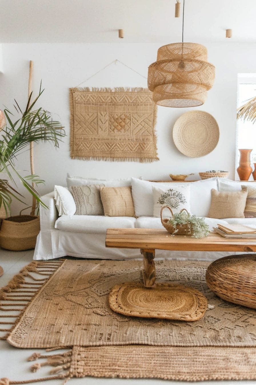 Wicker Accents For Boho Living Room Ideas 1711332250 1