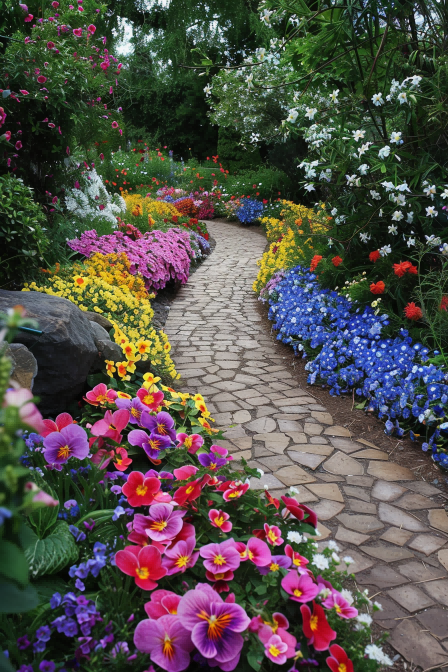 A Flowering Walkway For Flower Bed Ideas 1714017056 2