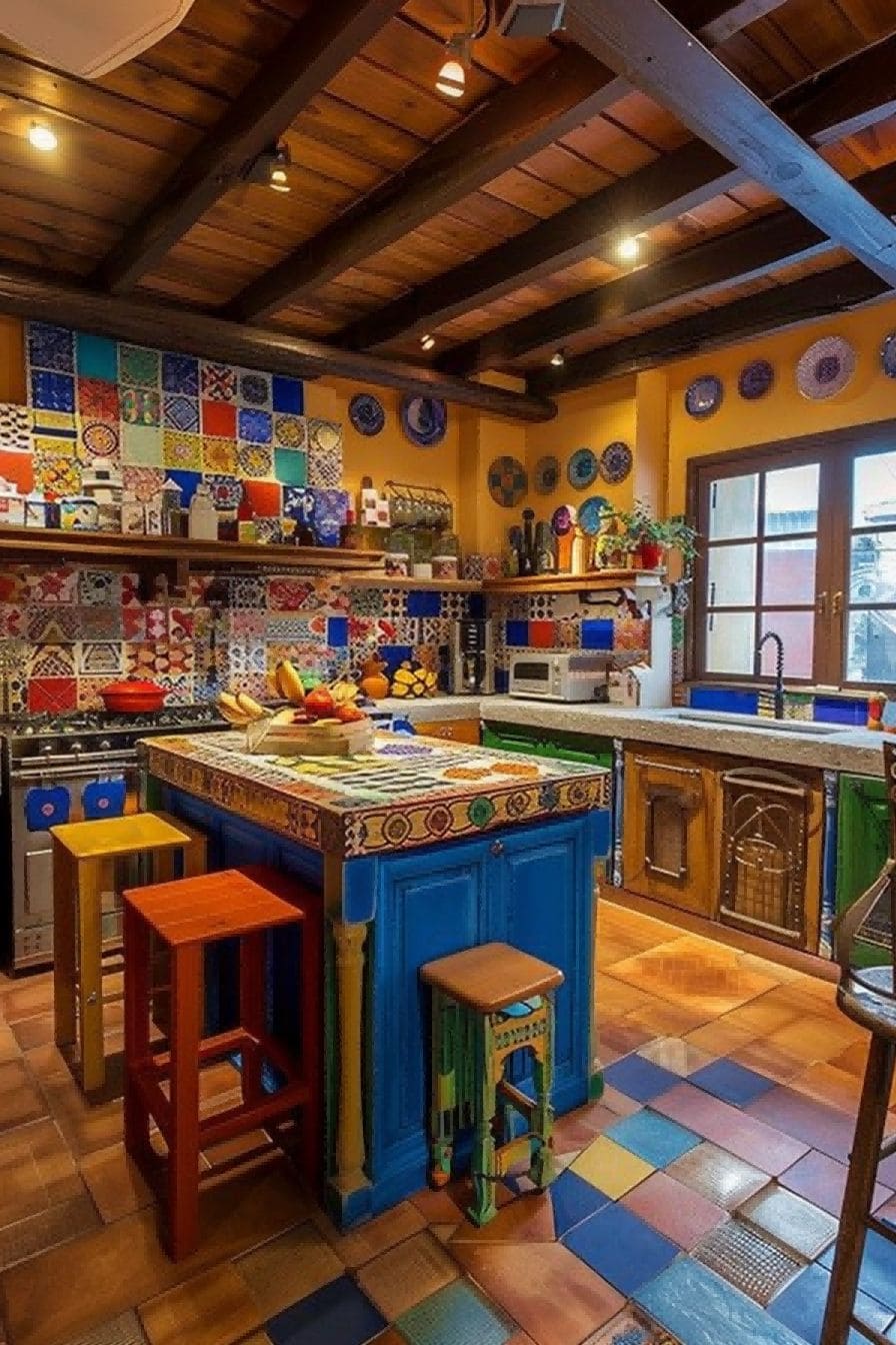 Add color with tiles For Kitchen Color Schemes 1712891280 2