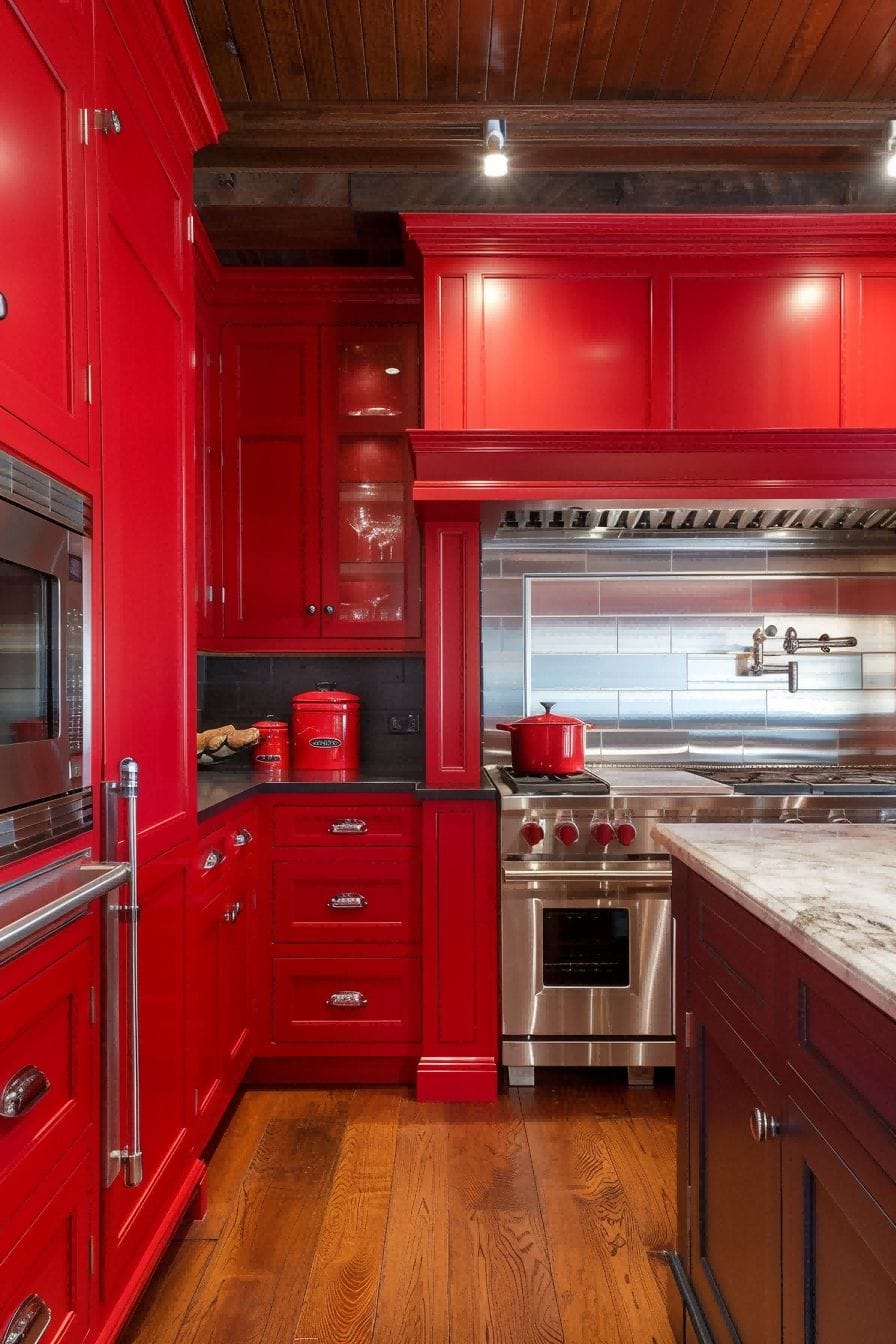 Be bold with a toned down red For Kitchen Color Schem 1712893278 1