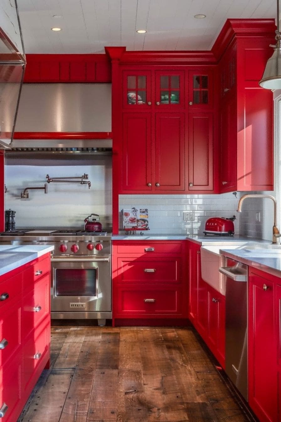 Be bold with a toned down red For Kitchen Color Schem 1712893278 2