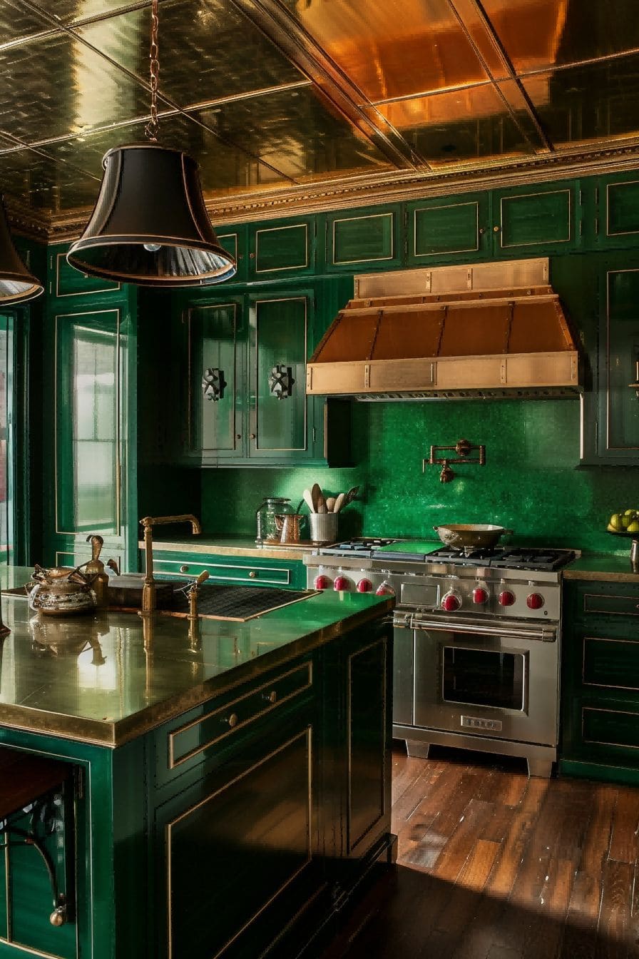 Be cocooned in an emerald green kitchen For Kitchen C 1712892567 2
