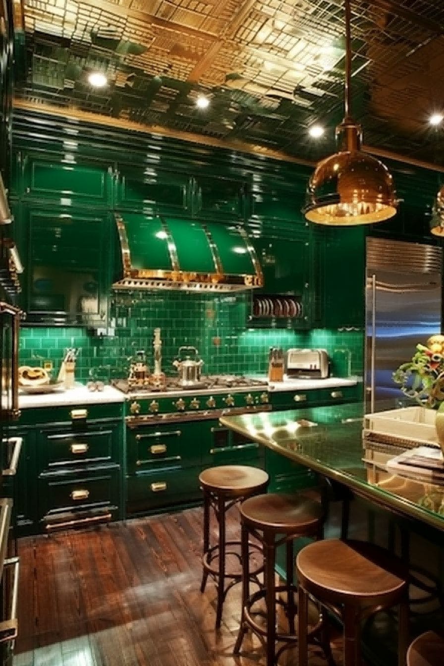 Be cocooned in an emerald green kitchen For Kitchen C 1712892567 4