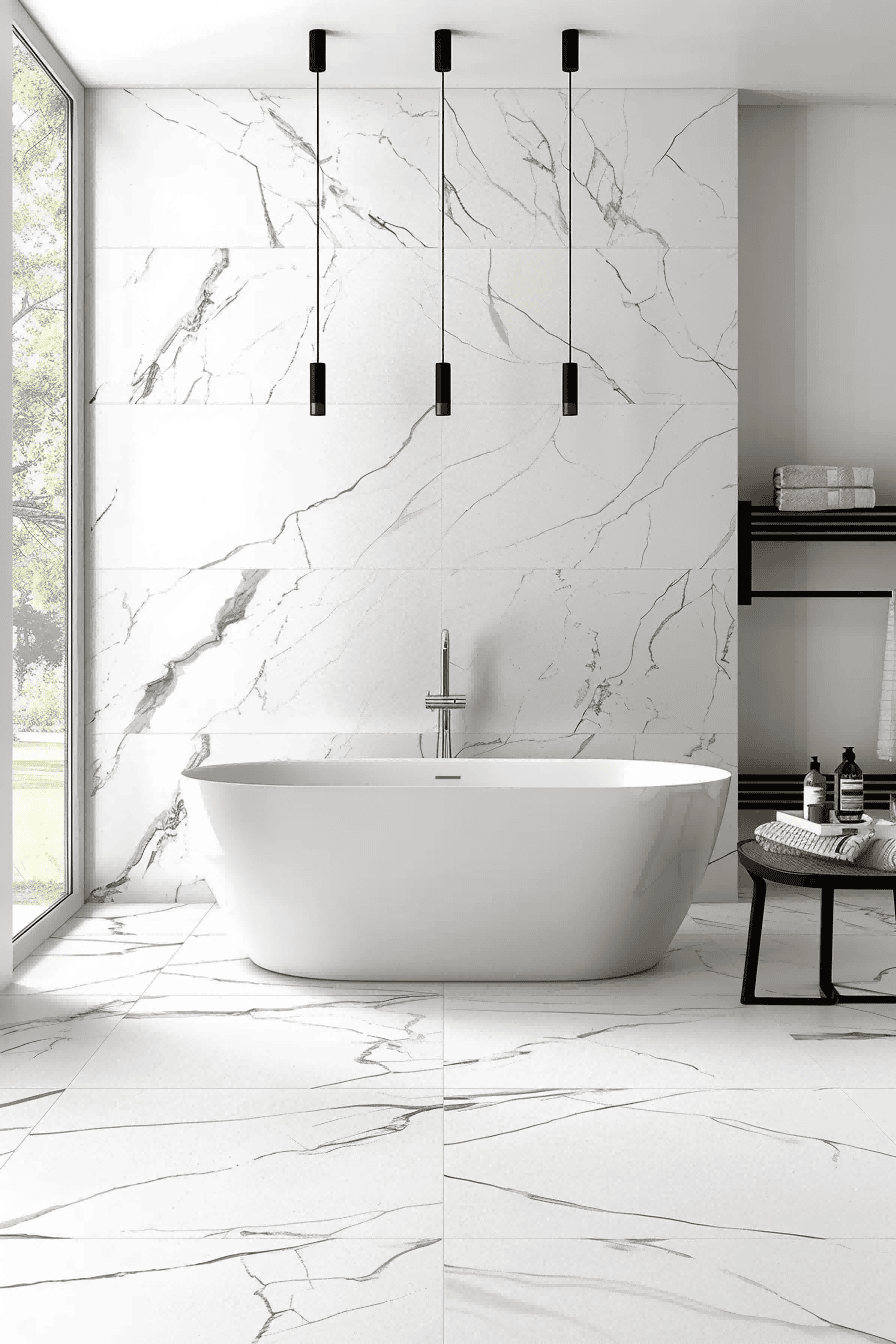 Bold and Bright Marble Look Tile For Bathroom Tile Id 1714053867 1