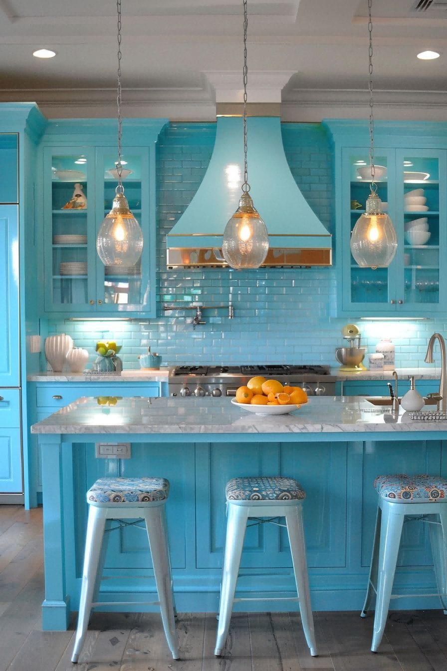 Decorate with a sea of blue For Kitchen Color Schemes 1712891698 3