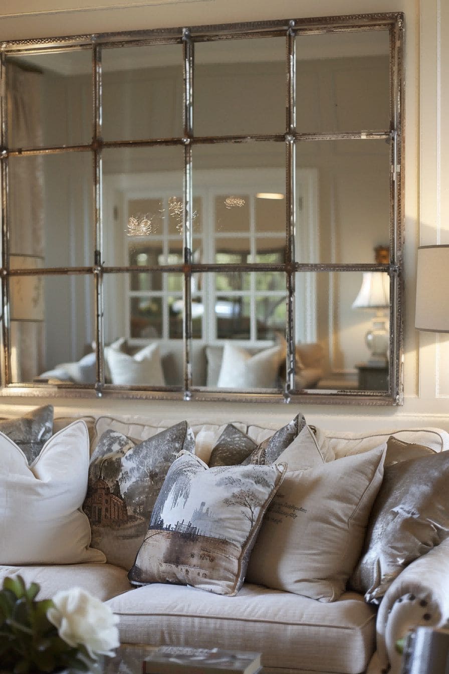 Go Big With Window Pane Mirrors For Living Room Decor 1712916920 2
